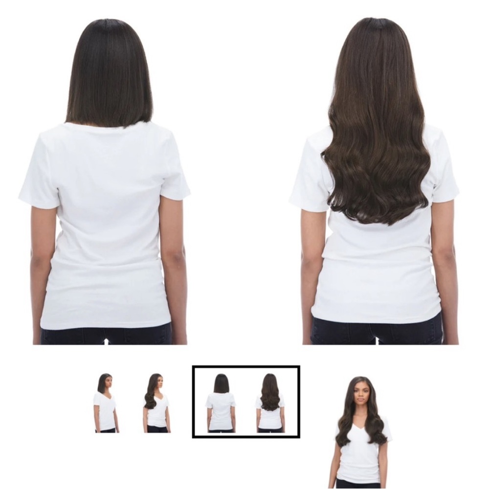 NWT Bellami Piccolina 120G 18” Dark Brown (2) hair extensions - Picture 5 of 8